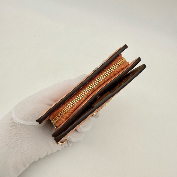 Coach Snap Wallet with Shell Print IM/ Coral/Sunrise - Picture 7 of 15